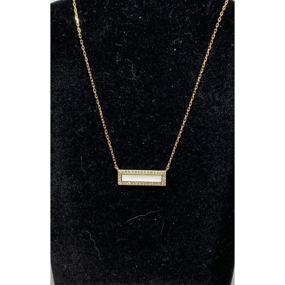 Argento Vivo 826545gwht Bar Pendant Necklace Sterling Silver Msrp 58 Nm217 23$